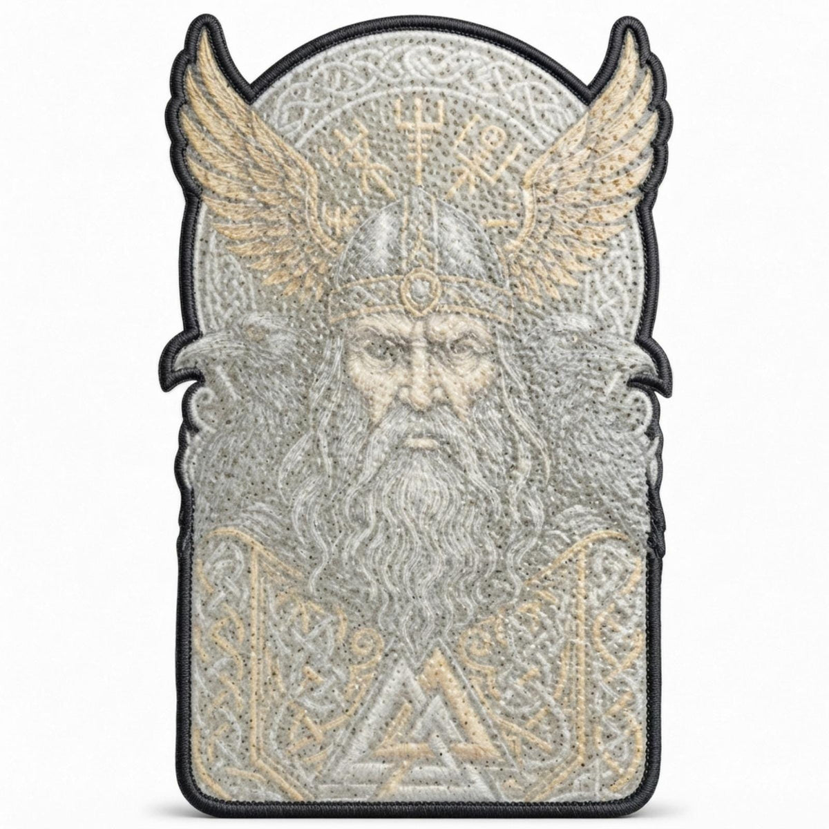 Viking Raven Jacket - Viking Warrior Raven Embroidered Patch, Norse Mythology Nordic Jacket Back