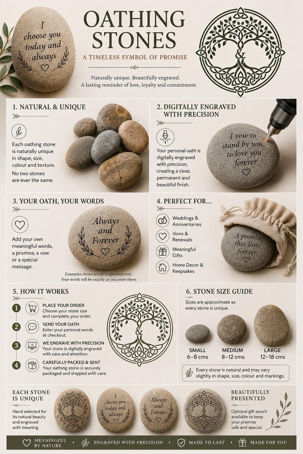 Viking Home Decor - Personalised Oathing Stone, Hand Engraved Oath Stone, Celtic Wedding Gift