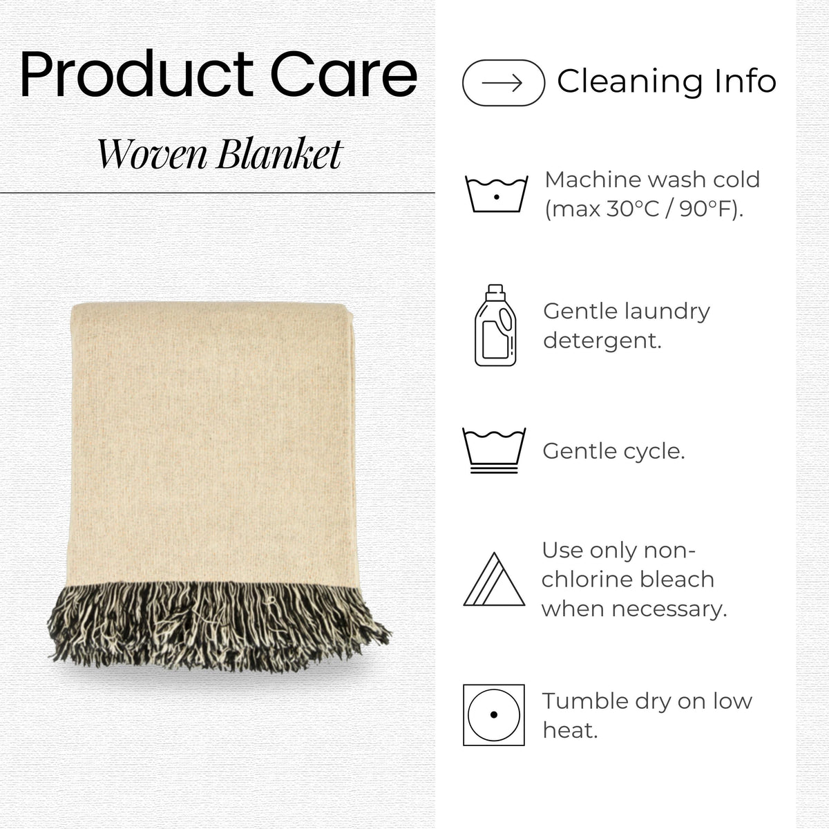 Viking Rune Blanket - Nordic Symbols Cotton Woven Blanket, Viking Norse Throw, Scandinavian