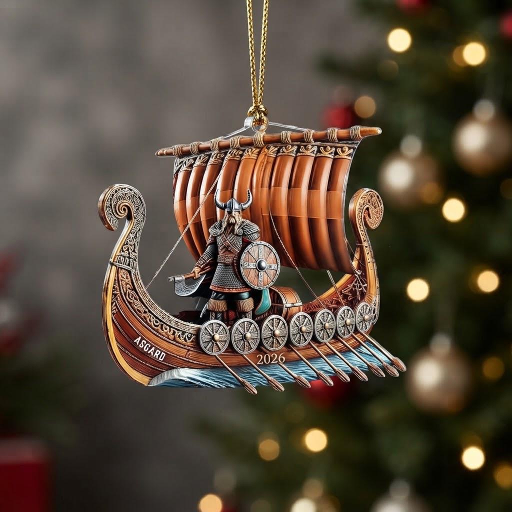 Viking Home Decor - Viking Ship Bookshelf Decor
