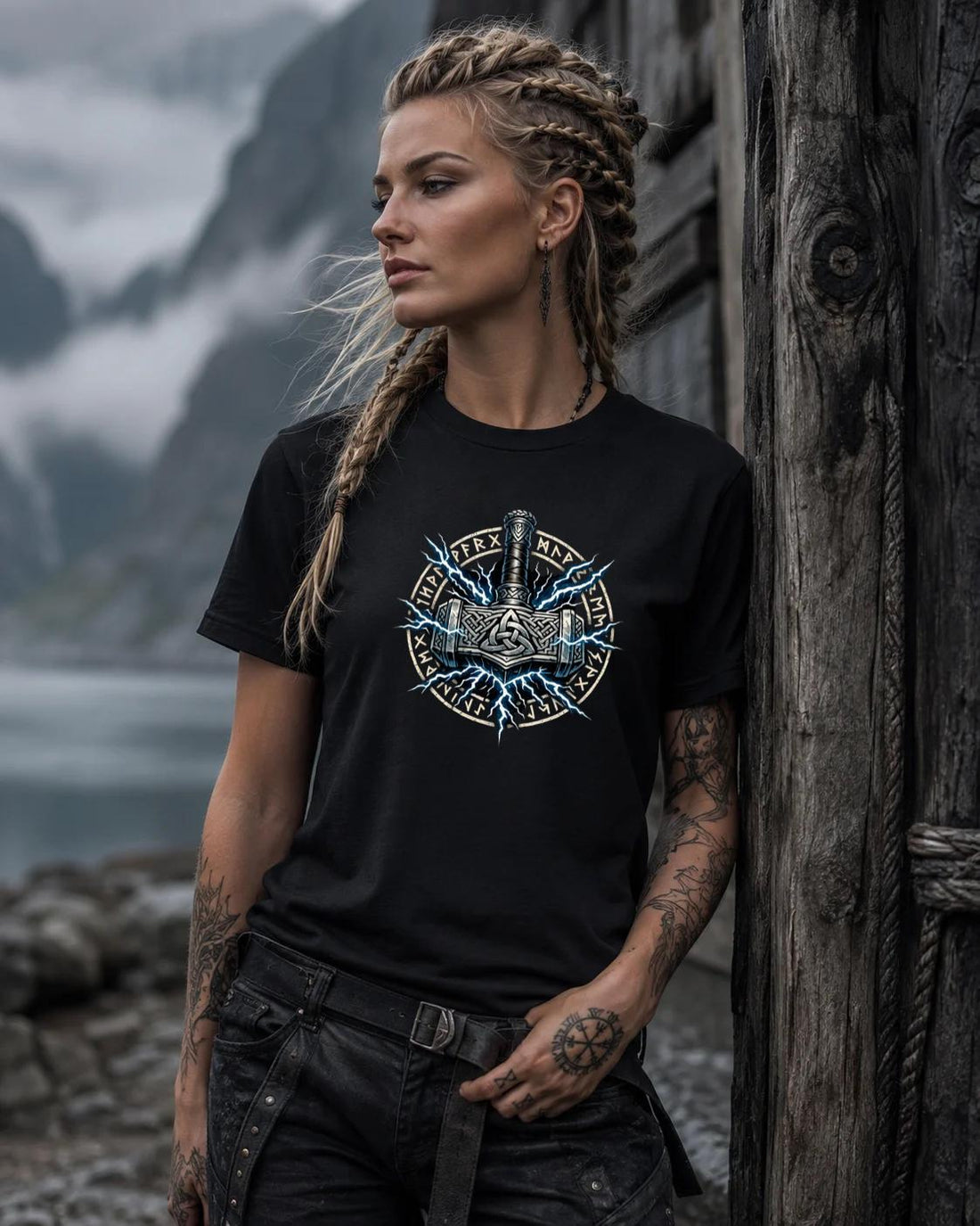 Viking Thor's Hammer T-Shirt - Mjolnir Thor Hammer Viking Shirt, Norse Mythology T-Shirt, Nordic