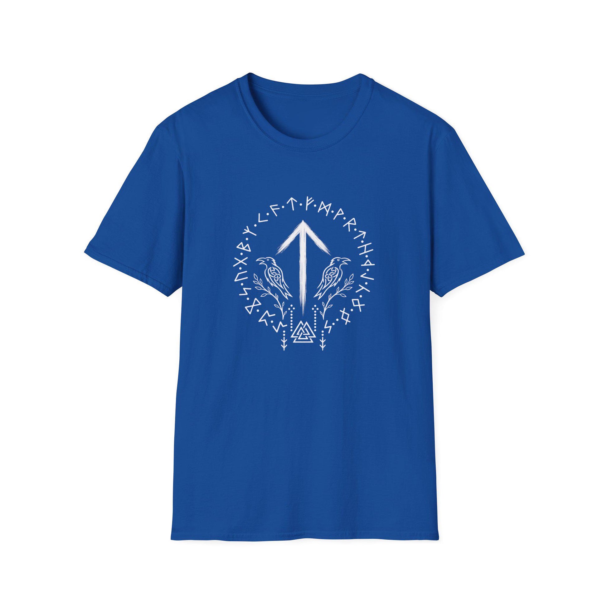 Viking Raven T-Shirt - Tiwaz Rune Viking Shirt, Norse Warrior T-Shirt, Viking Raven Tee, Nordic
