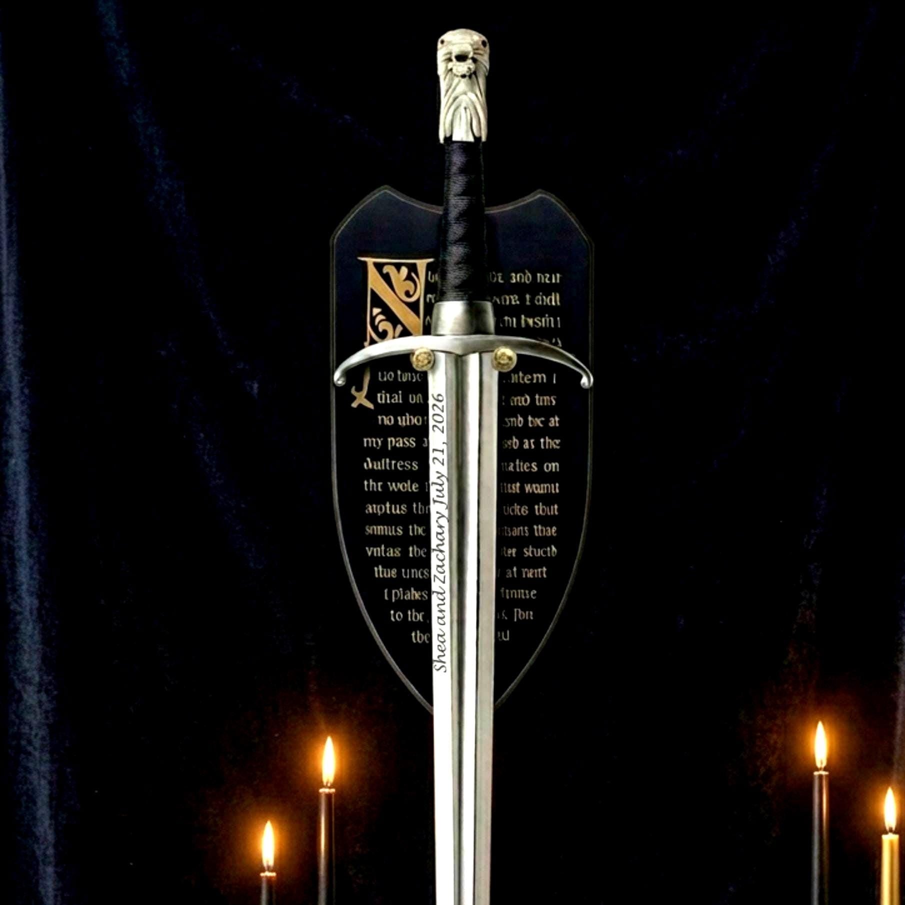 Viking Weapon Replica - Hand Forged Northmen Damascus Sword Replica, Authentic Viking Inspired