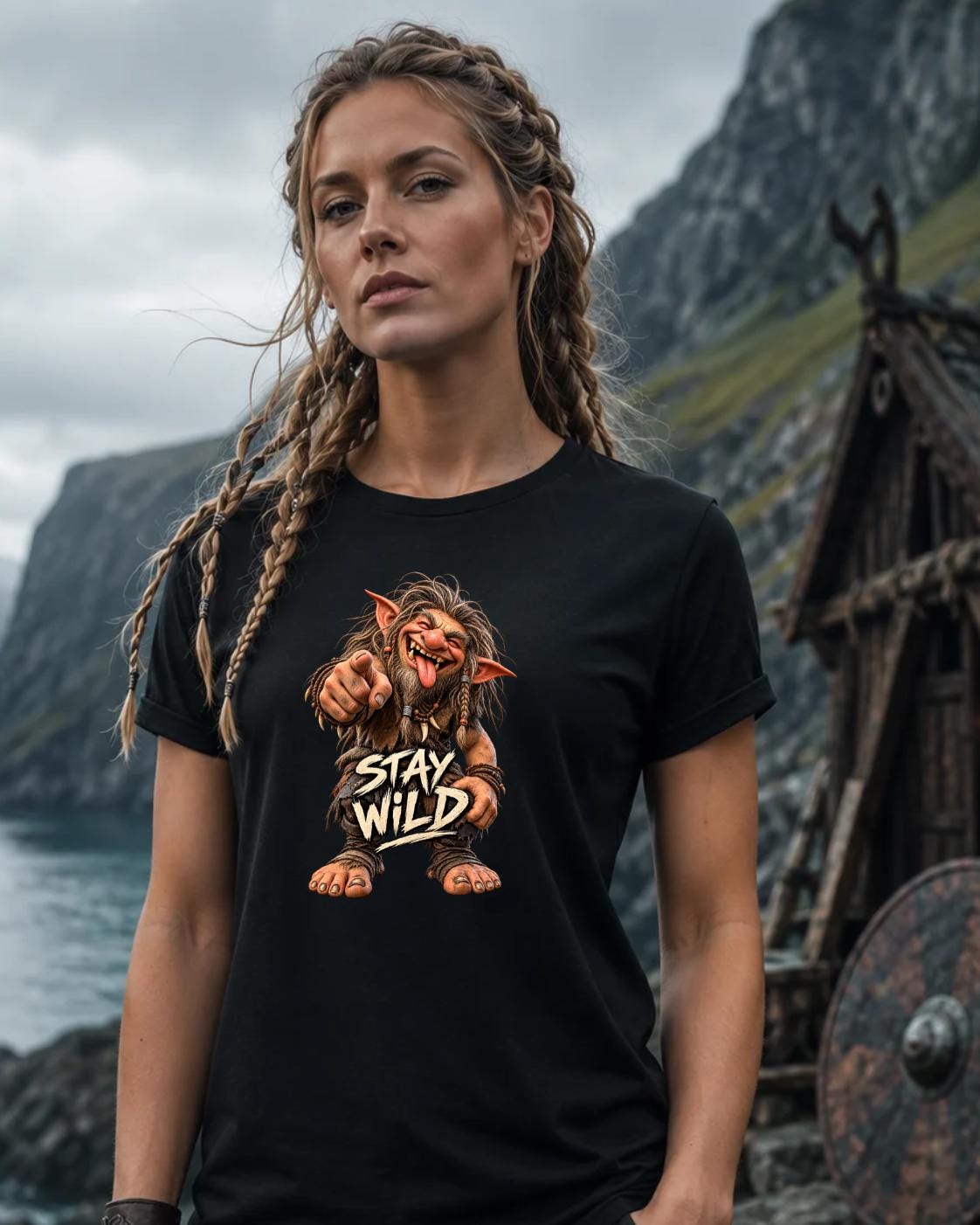Viking Raven T-Shirt - Valhalla After Dark Viking Shirt, Norse Mythology T-Shirt, Raven Valhalla