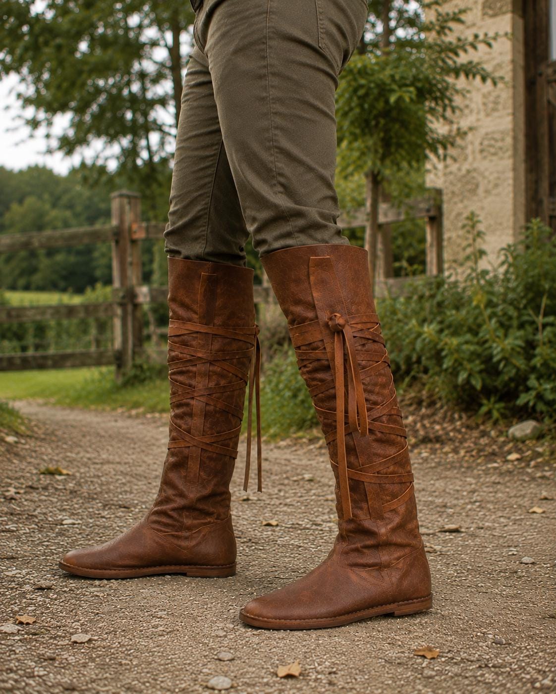 Viking Boots - Handmade Viking Oseberg Leather Boots, Brown Norse Medieval Faire Shoes, LARP Costume