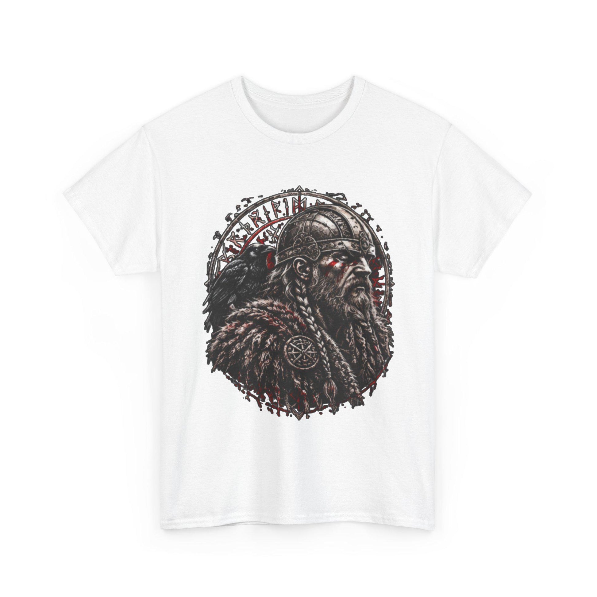 Viking Raven T-Shirt - Viking Warrior Shirt, Norse Raven Helmet, Warriors Knot- Norse Warrior T