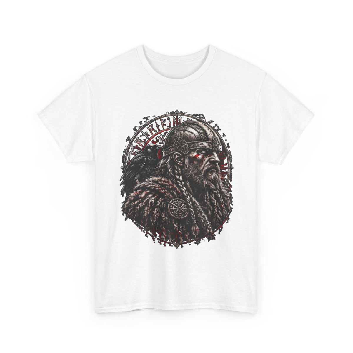 Viking Raven T-Shirt - Viking Warrior Shirt, Norse Raven Helmet, Warriors Knot- Norse Warrior T