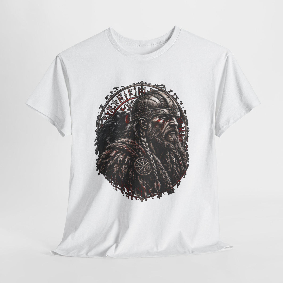 Viking Raven T-Shirt - Viking Warrior Shirt, Norse Raven Helmet, Warriors Knot- Norse Warrior T