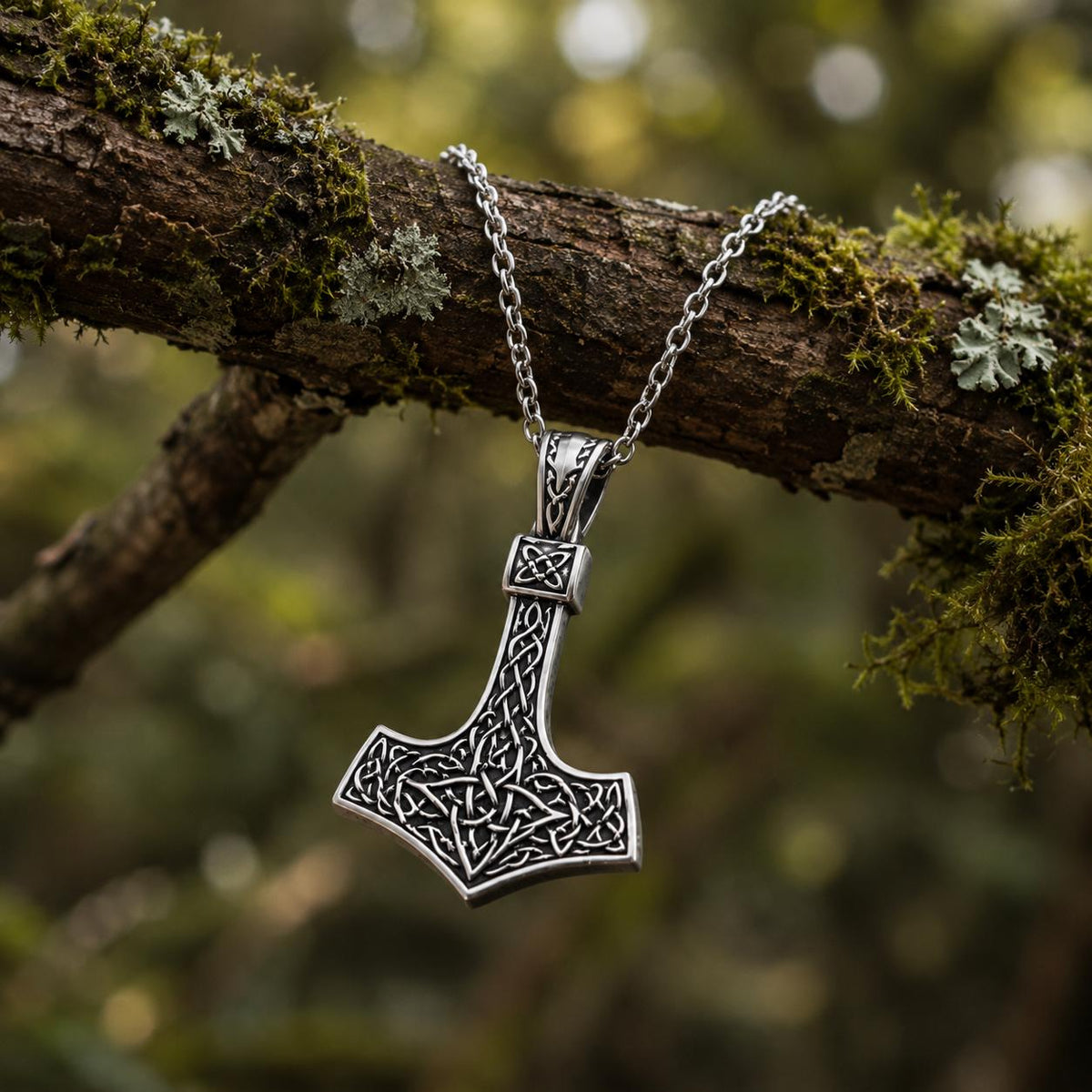Viking Thor's Hammer Necklace - Thor's Hammer Necklace · Viking Mjolnir Pendant · Norse Rune