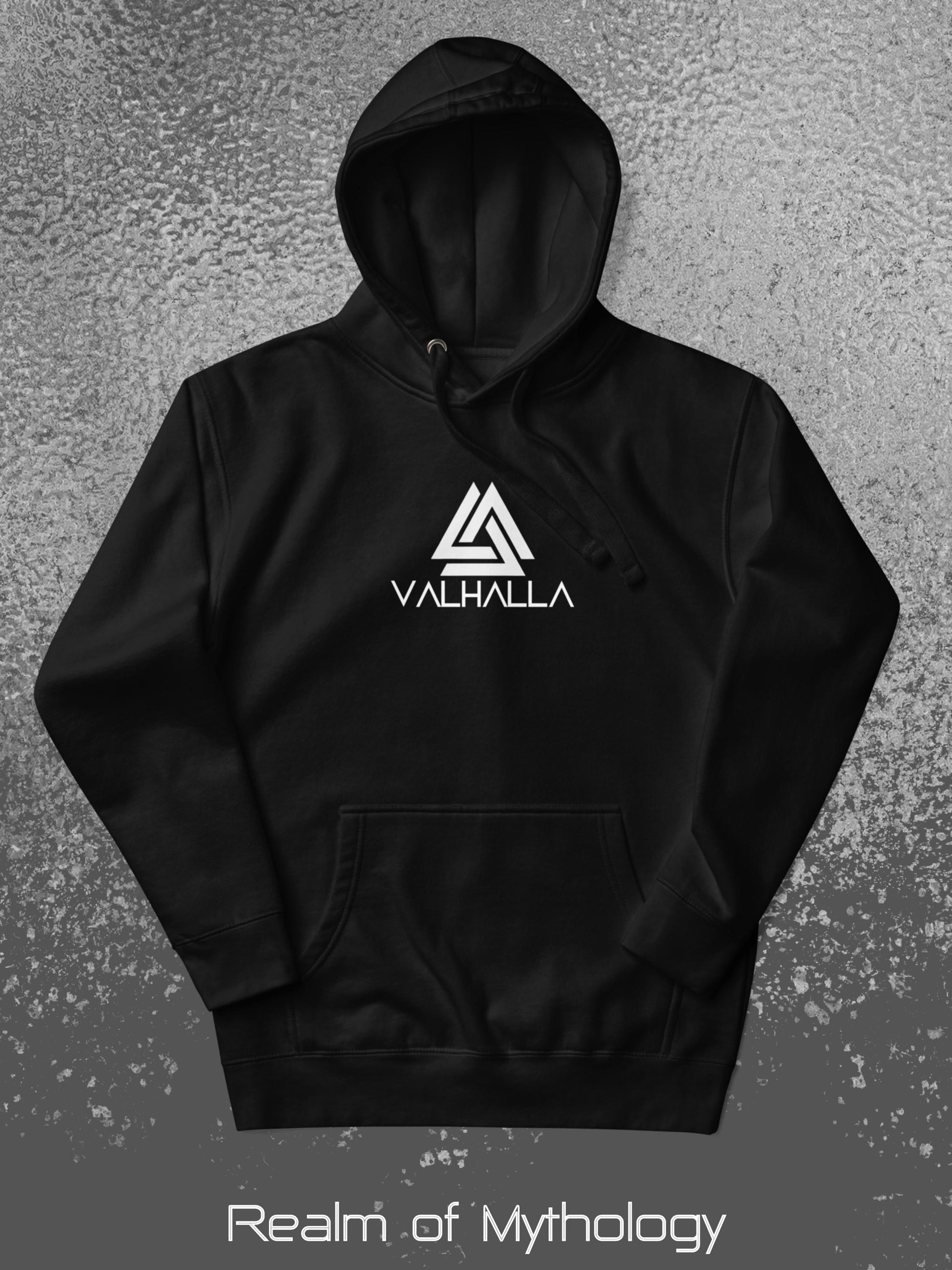 Viking Valhalla Hoodie - Victory Or Valhalla - Distressed American Viking Skull Hoodie: Patriotic