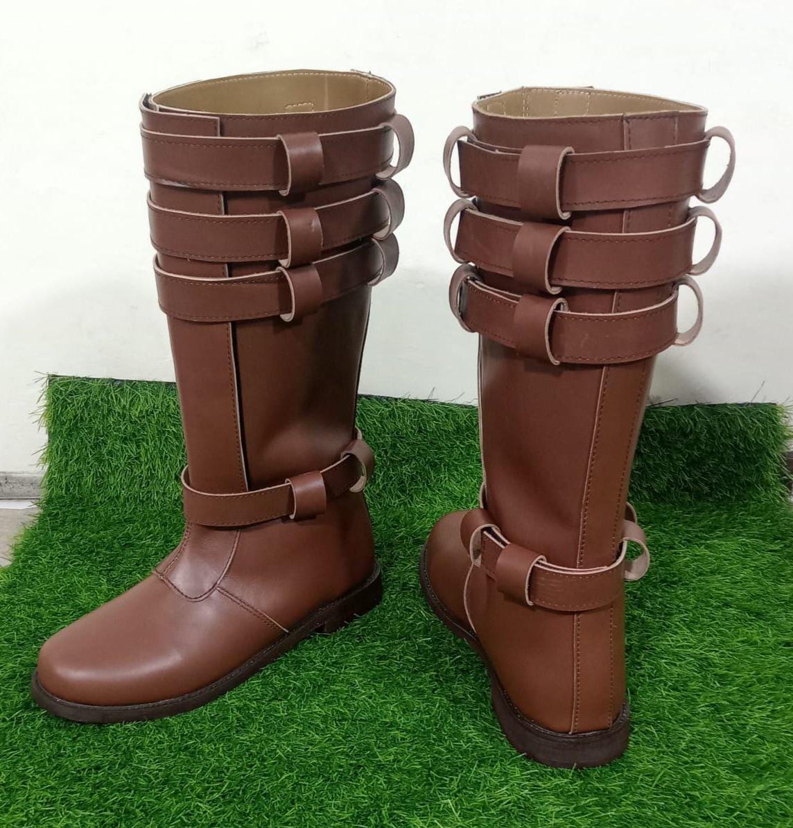 Viking Boots - Handmade Leather Viking Boots, Medieval Ankle Boots, LARP Cosplay Shoes