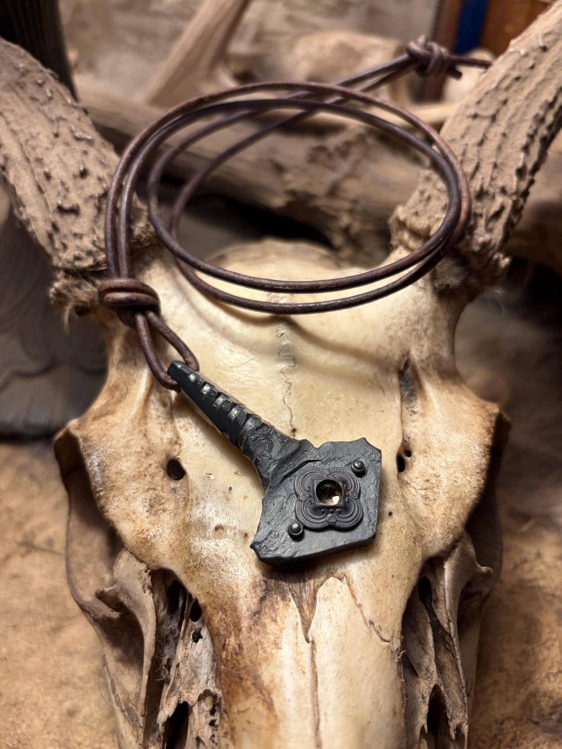 Viking Rune Necklace - Viking Runemasters Iron Necklace