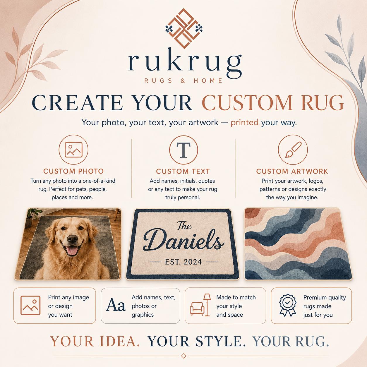 Viking Rune Rug - Viking Rune Runner Rug, Norse Longship Hallway Rug, Celtic Knot Nordic Decor
