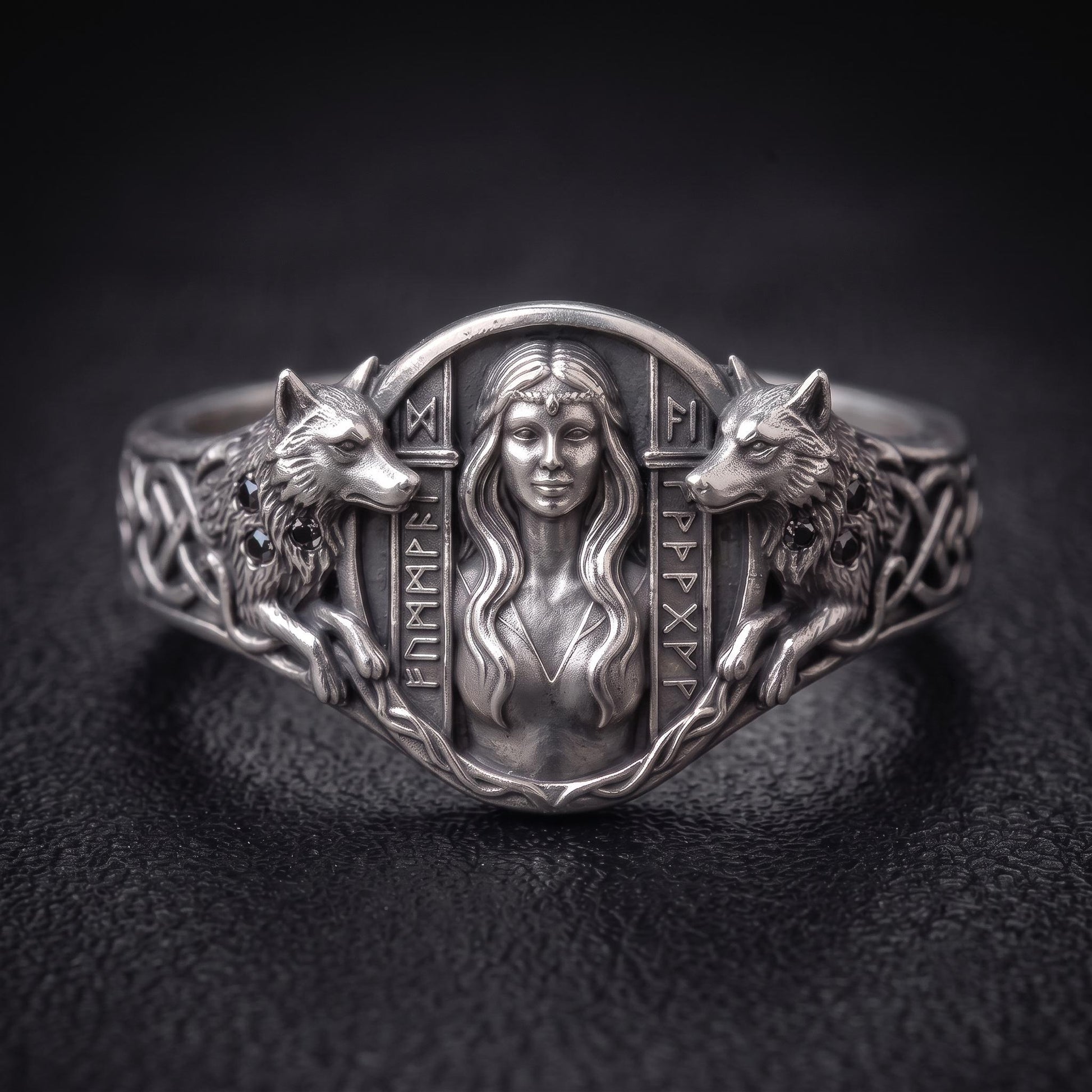 Viking Raven Ring - Sterling Silver Raven Ring, Celtic Knot Ring, Viking Raven Ring, Gothic Mens