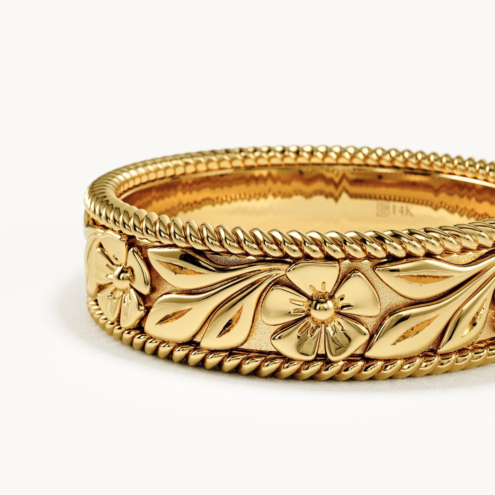Viking Ring - Handcrafted Norse Gold Ring with Ornament, Ancient Norse Jewelry Reconstruction