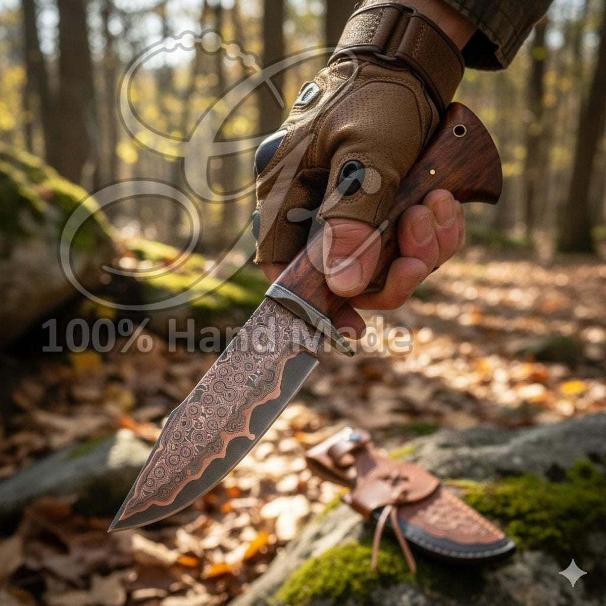 Viking Weapon Replica - Handmade Damascus Steel Celtic Leaf Sword, Viking Medieval Display Sword