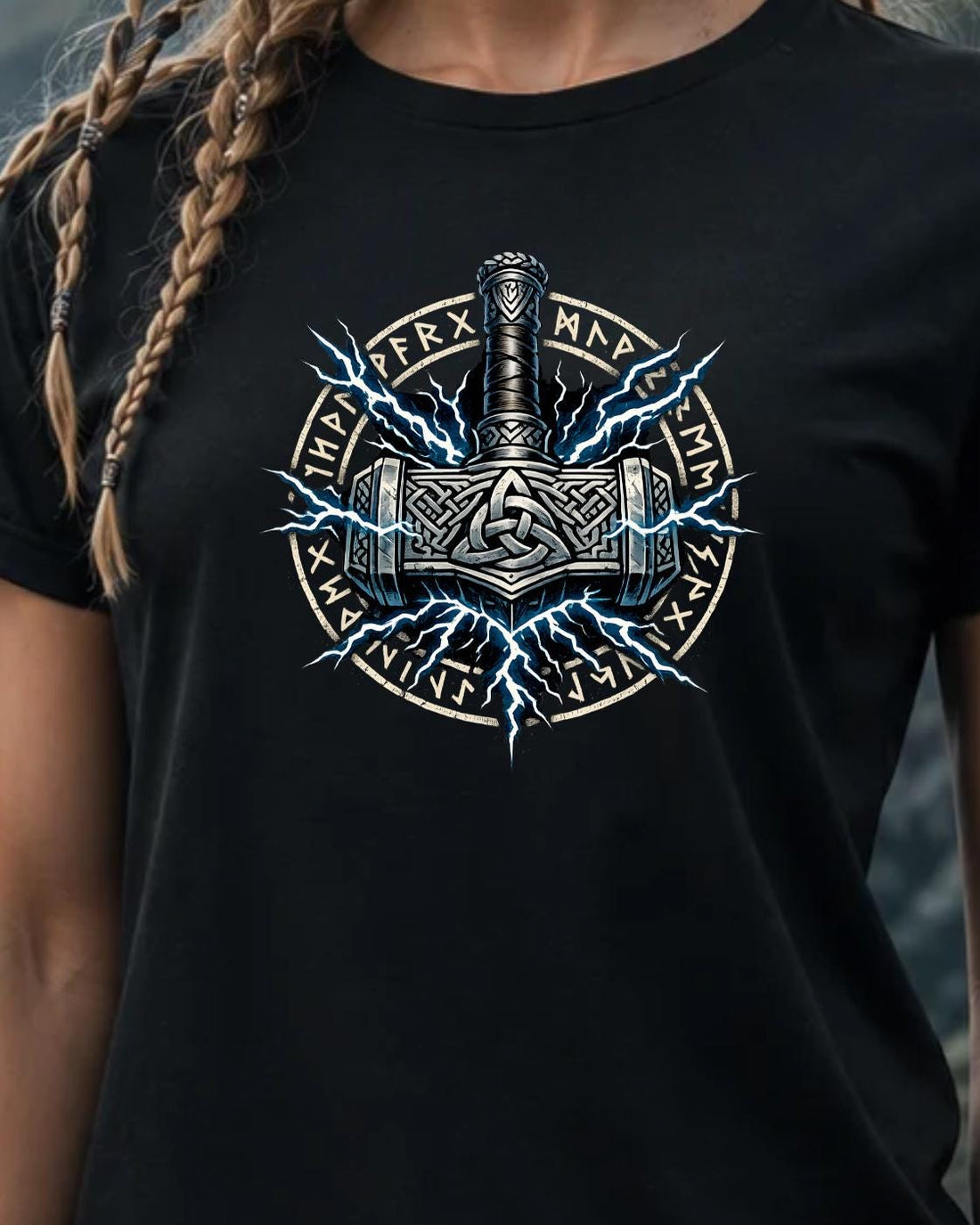 Viking Thor's Hammer T-Shirt - Mjolnir Thor Hammer Viking Shirt, Norse Mythology T-Shirt, Nordic