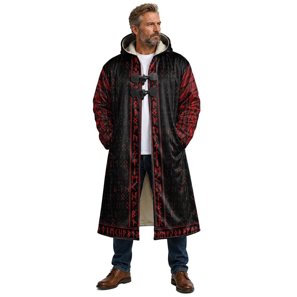 Viking Odin Jacket - Odin Raven Cloak, Norse Viking Cloak, Huginn Muninn Raven Cloak, Nordic