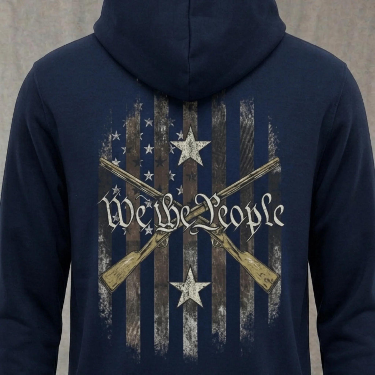 Viking Valhalla Hoodie - Victory Or Valhalla - Distressed American Viking Skull Hoodie: Patriotic