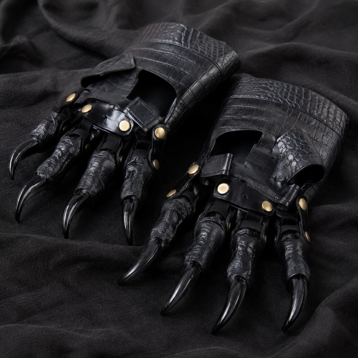 Viking Costume & LARP - 2pc Viking Fur Trim Bracers, Real Rabbit Fur Medieval Leather Arm Warmers