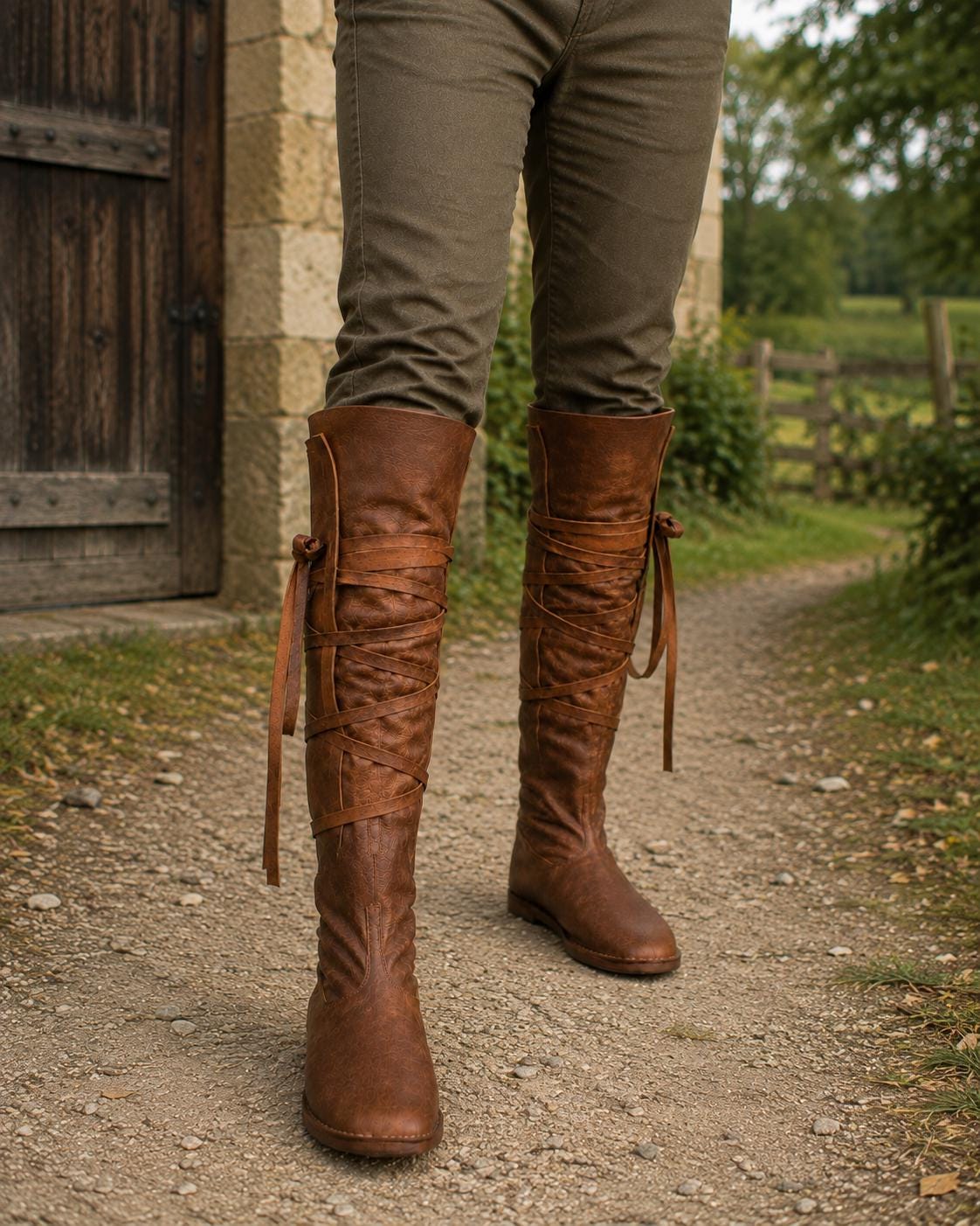 Viking Boots - Handmade Viking Oseberg Leather Boots, Brown Norse Medieval Faire Shoes, LARP Costume