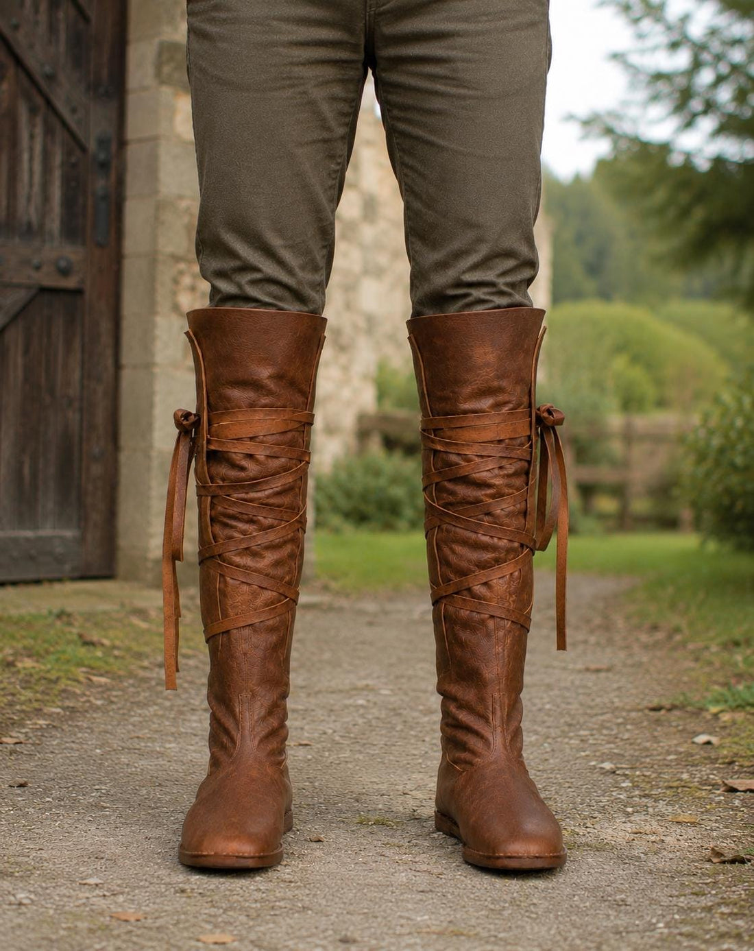 Viking Boots - Handmade Viking Oseberg Leather Boots, Brown Norse Medieval Faire Shoes, LARP Costume