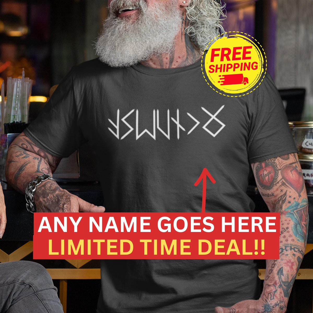 Viking Valhalla T-Shirt - Men's Viking Valhalla T-shirt, Norse Fire Warrior T-shirt, Dark Fantasy