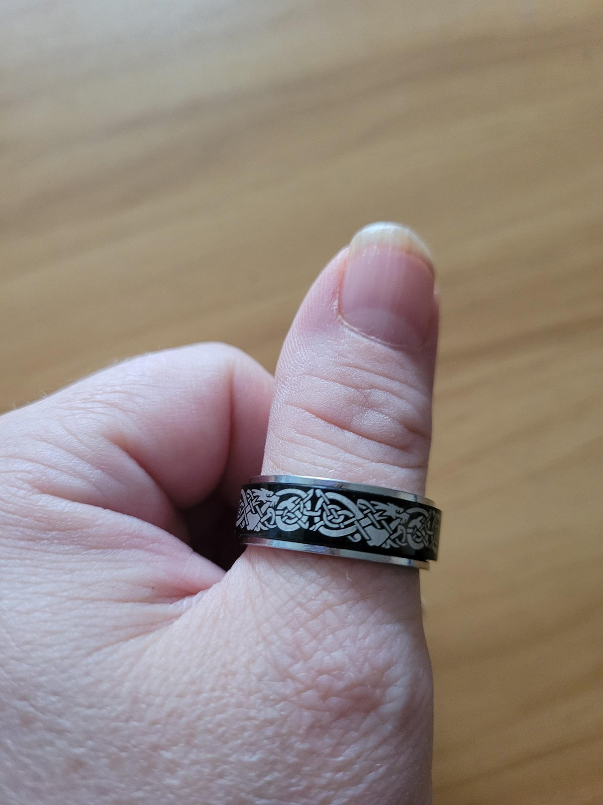 Viking Ring - Norse Viking stainless steel spinner rings /wedding /anniversary