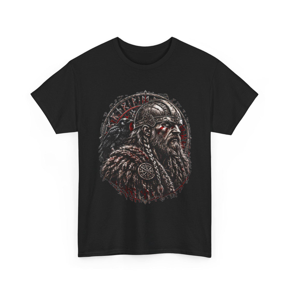 Viking Raven T-Shirt - Viking Warrior Shirt, Norse Raven Helmet, Warriors Knot- Norse Warrior T