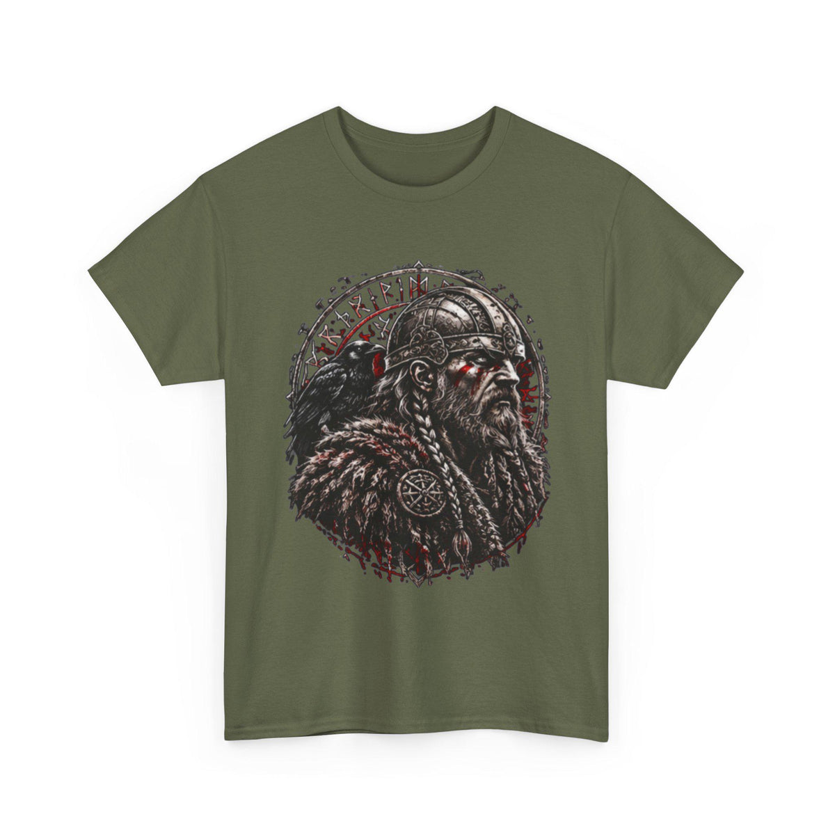Viking Raven T-Shirt - Viking Warrior Shirt, Norse Raven Helmet, Warriors Knot- Norse Warrior T
