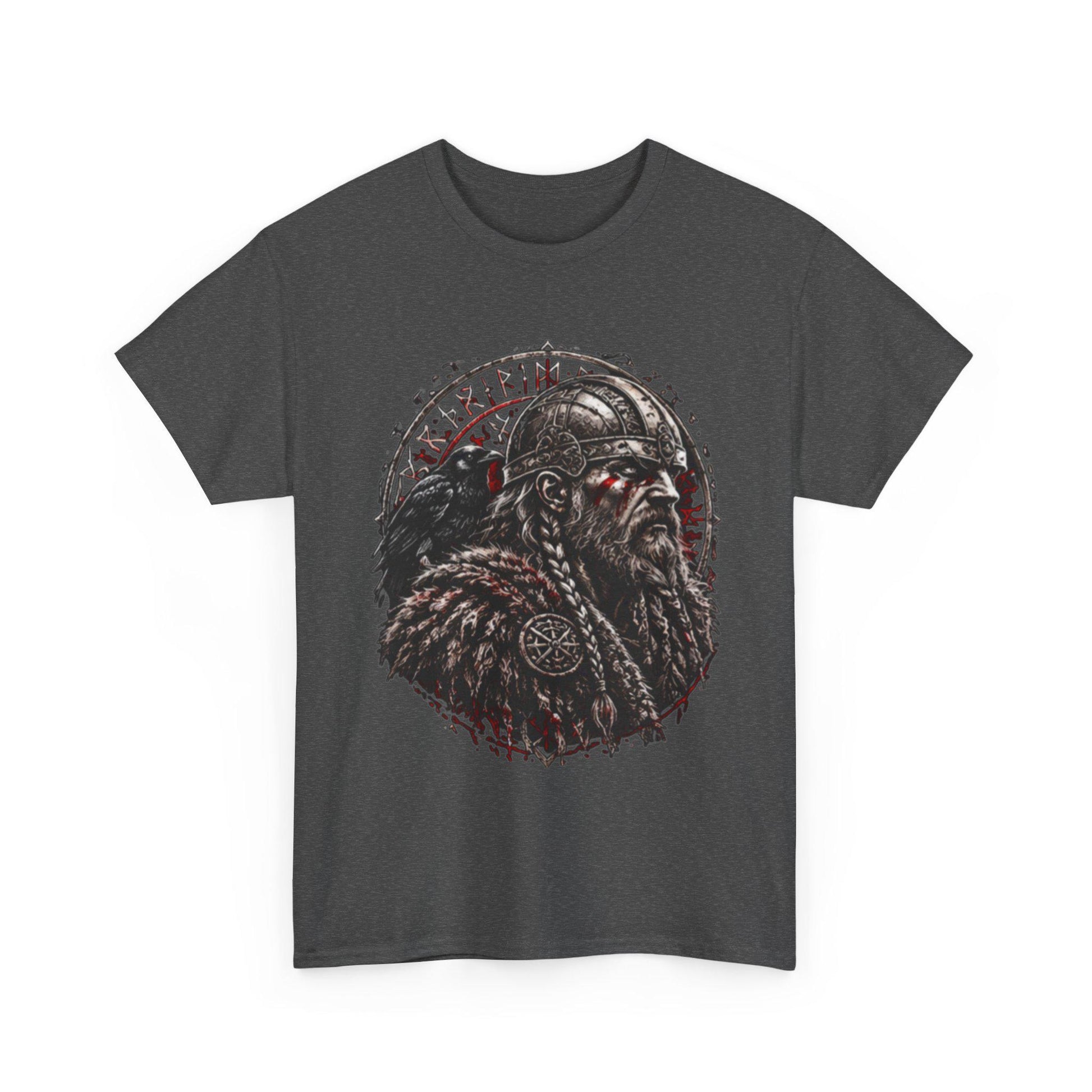 Viking Raven T-Shirt - Viking Warrior Shirt, Norse Raven Helmet, Warriors Knot- Norse Warrior T