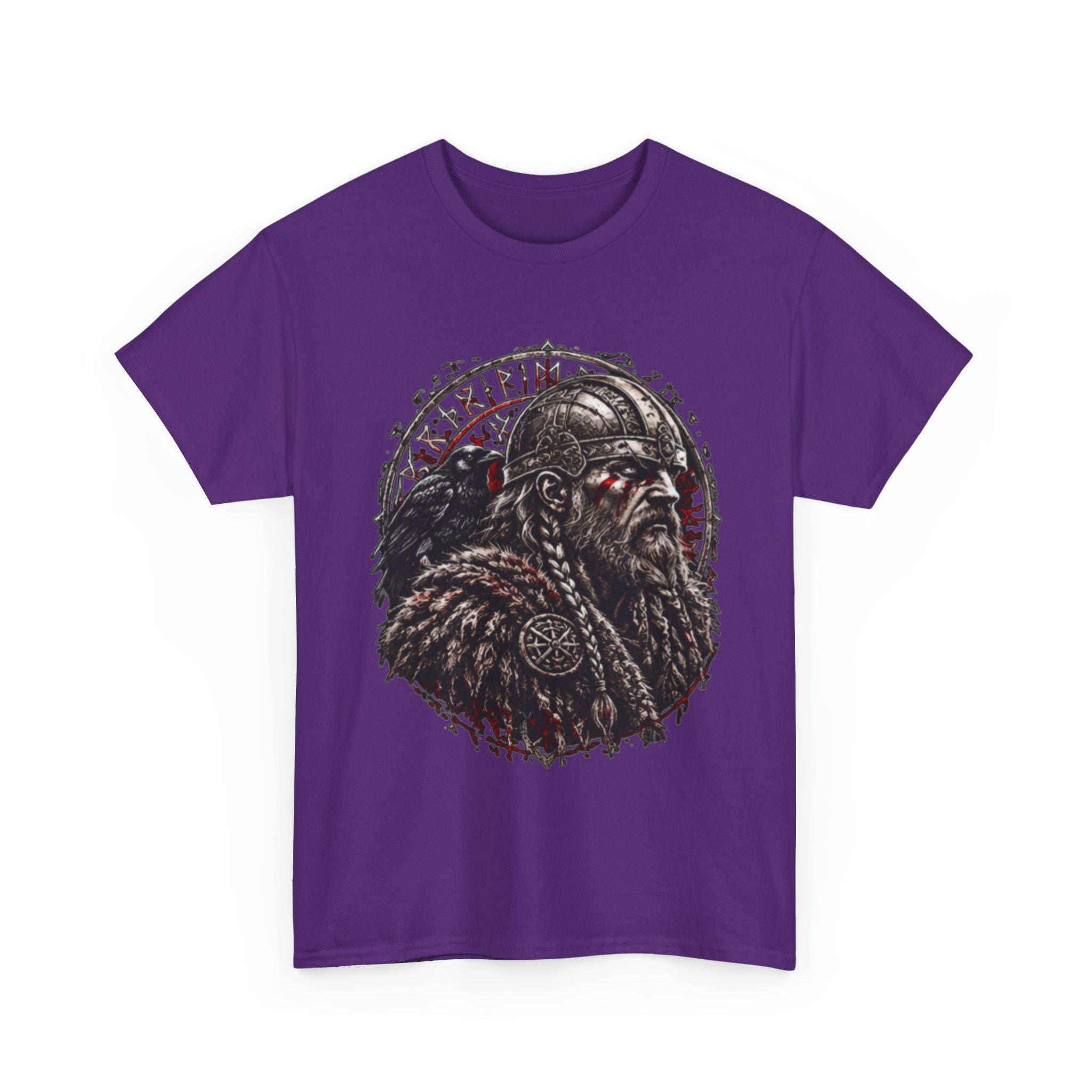 Viking Raven T-Shirt - Viking Warrior Shirt, Norse Raven Helmet, Warriors Knot- Norse Warrior T