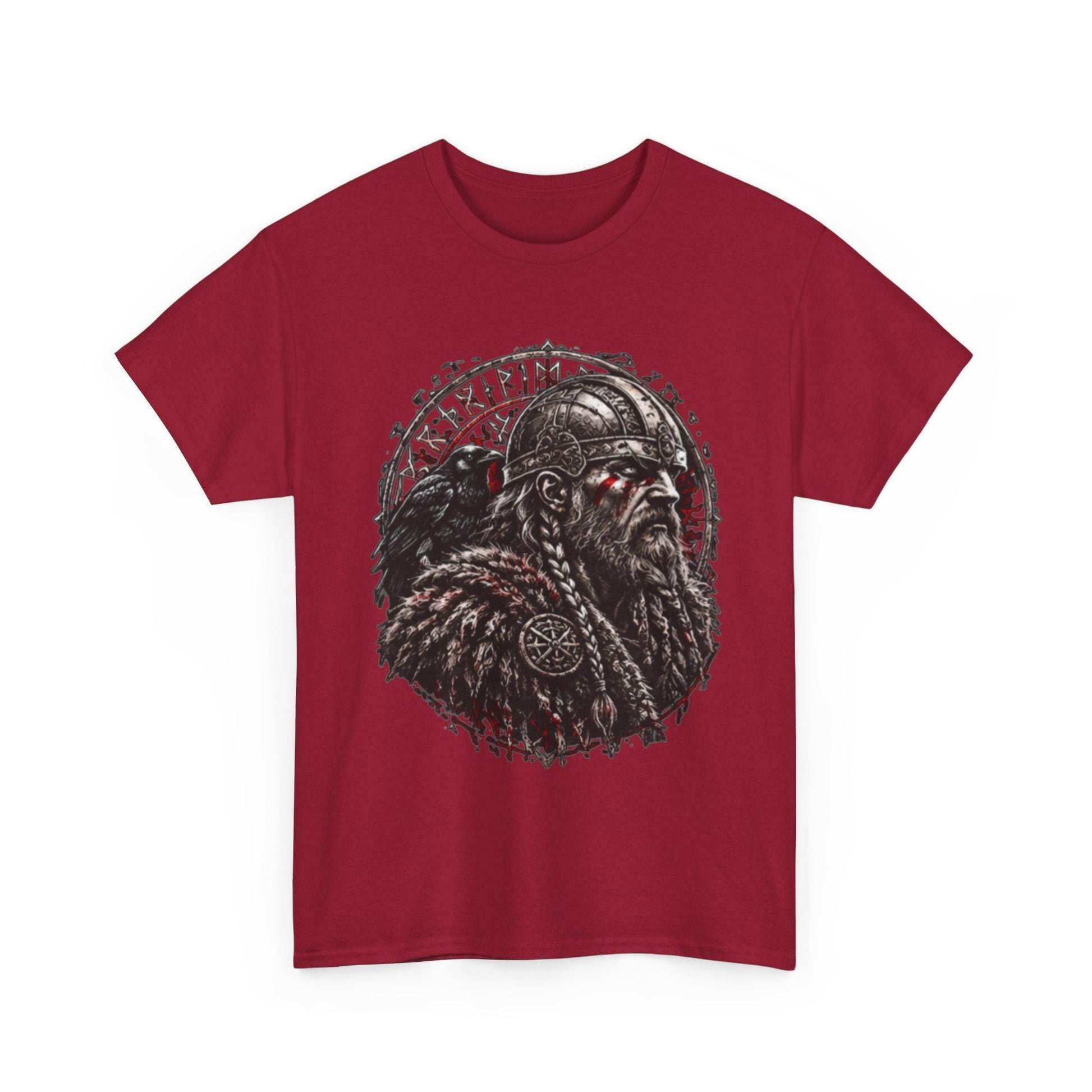 Viking Raven T-Shirt - Viking Warrior Shirt, Norse Raven Helmet, Warriors Knot- Norse Warrior T
