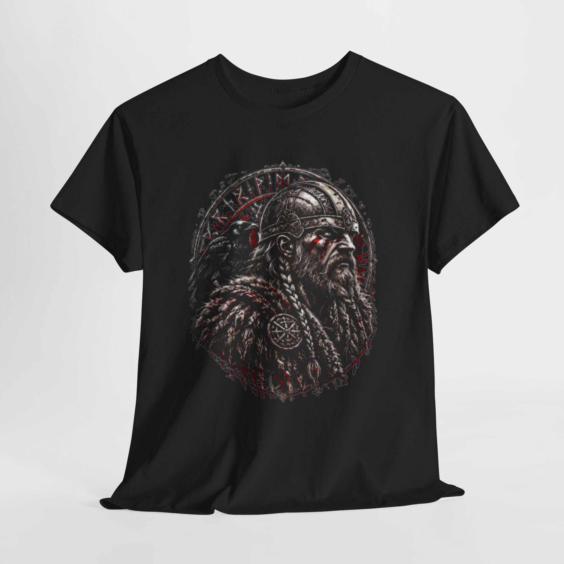 Viking Raven T-Shirt - Viking Warrior Shirt, Norse Raven Helmet, Warriors Knot- Norse Warrior T