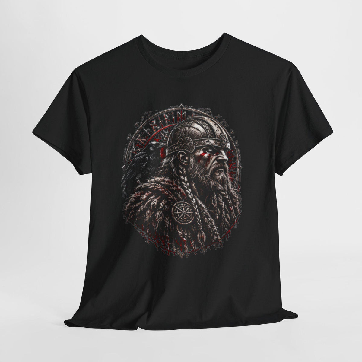 Viking Raven T-Shirt - Viking Warrior Shirt, Norse Raven Helmet, Warriors Knot- Norse Warrior T