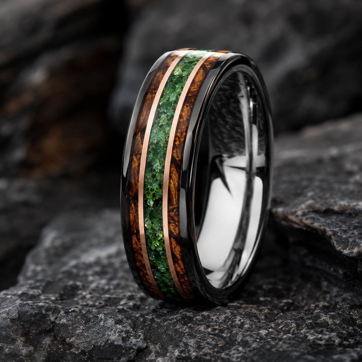 Viking Rune Ring Set of 3 · Norse Stainless Steel Band · Elder Futhark · Nordic Warrior Ring Men