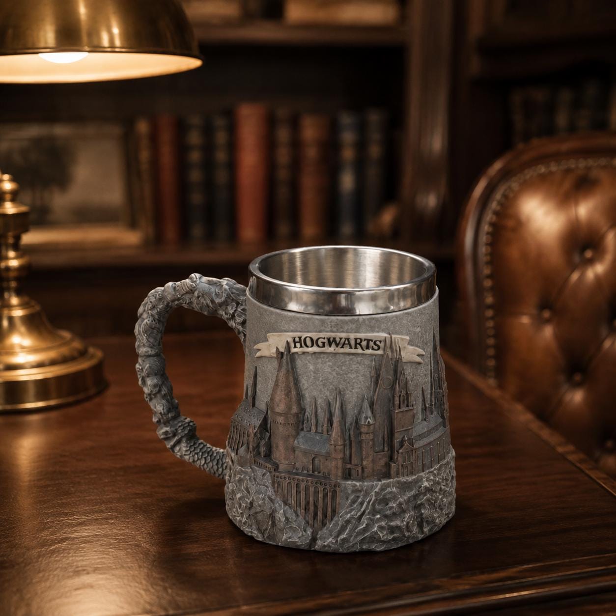 Viking Mug - Viking Axe Handle Beer Mug, Handmade Nordic Warrior Stainless Steel Tankard