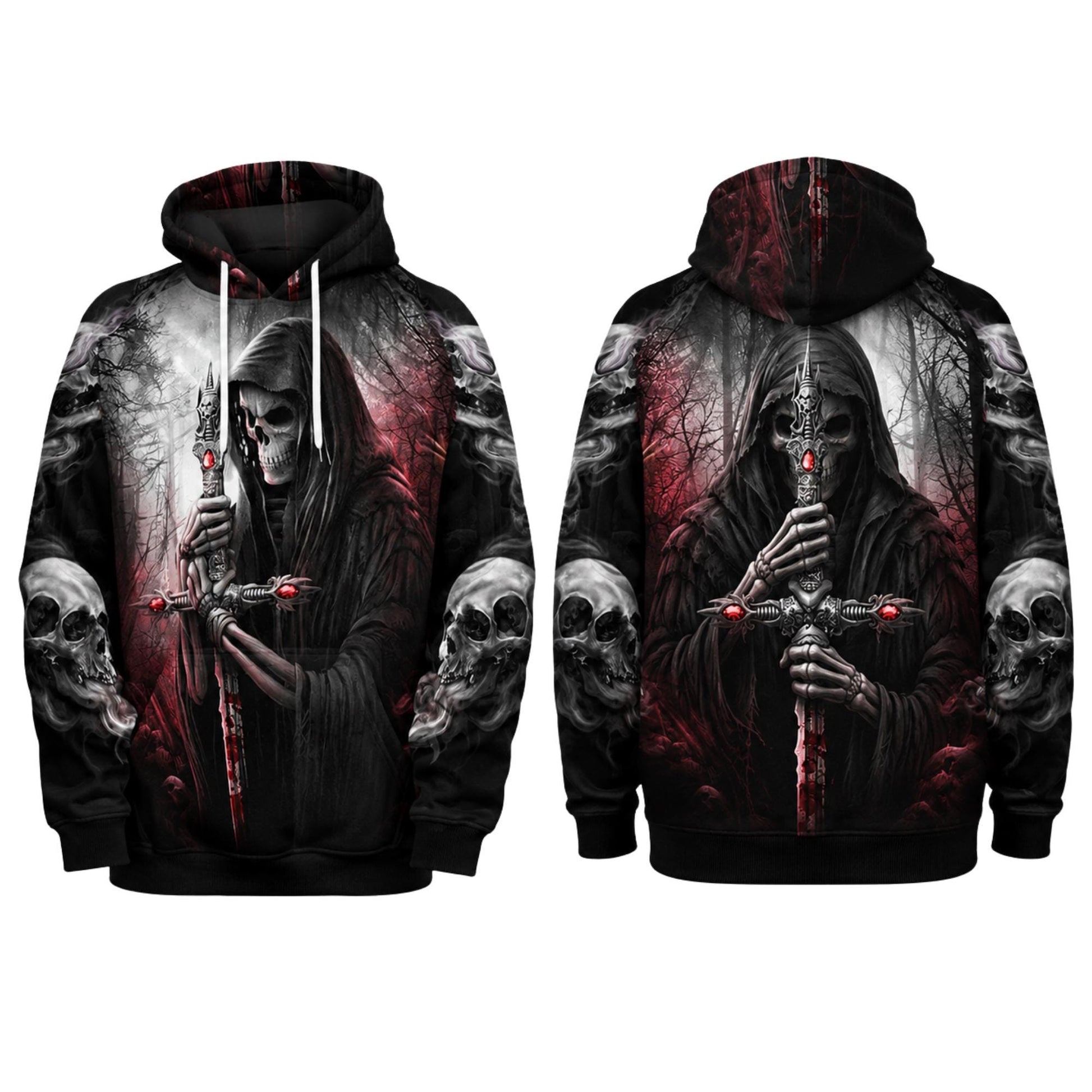 Viking Raven Hoodie - Viking Warrior Hoodie, Norse Raven Rune Pullover, Unisex Nordic Mythology