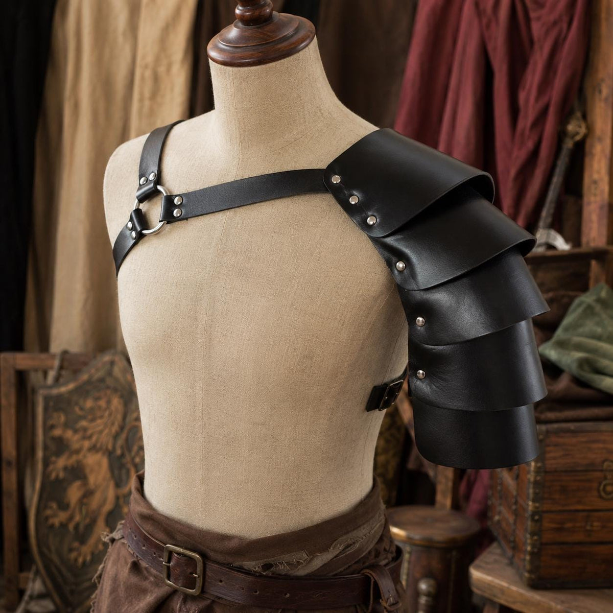 Viking Jacket - Inspired Jacket Viking Warrior Leather Coat with Faux Fur Hood Norse Mythology