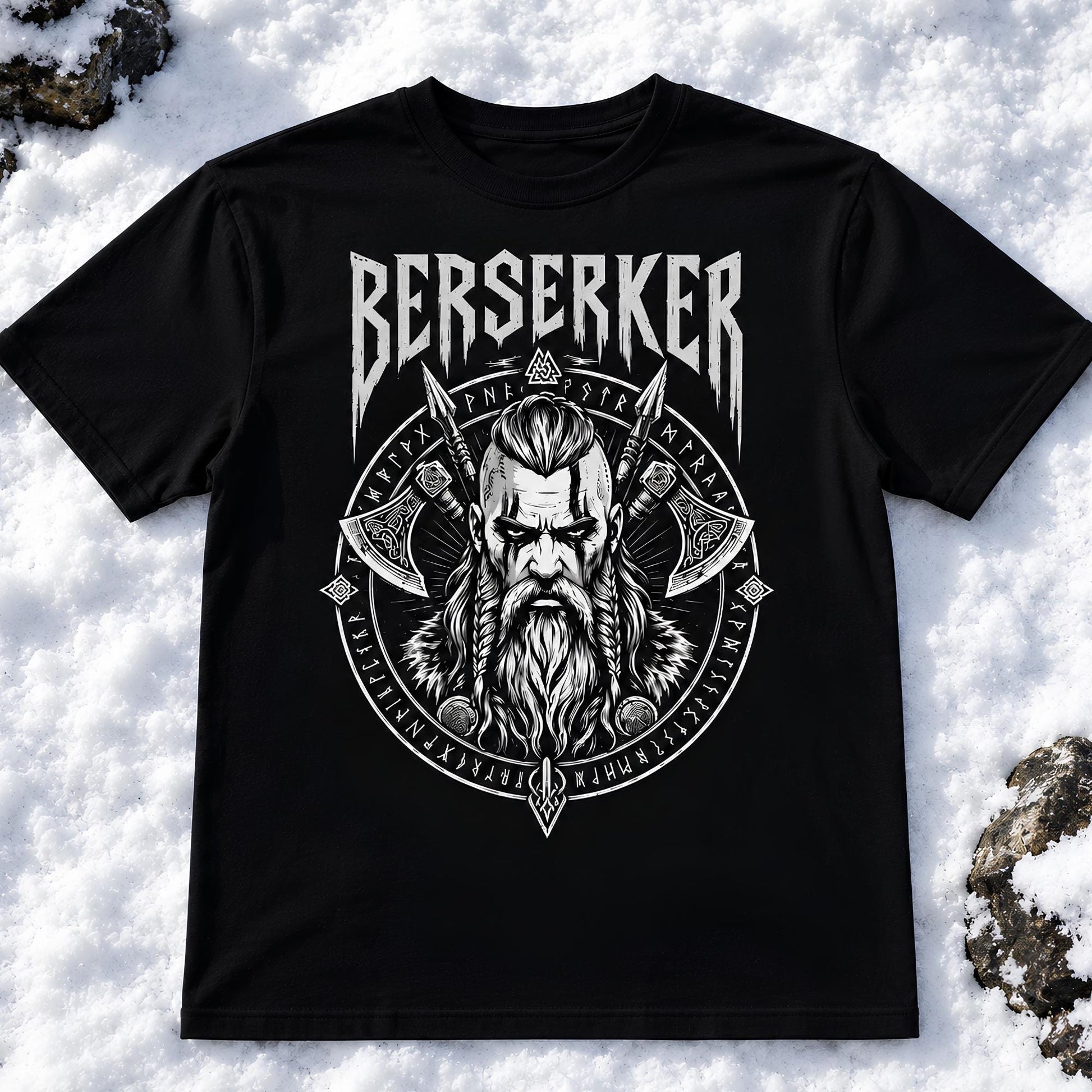 Viking Wolf T-Shirt - Fenrir Unbound Viking Shirt, Norse Wolf T-Shirt, Nordic Mythology Tee
