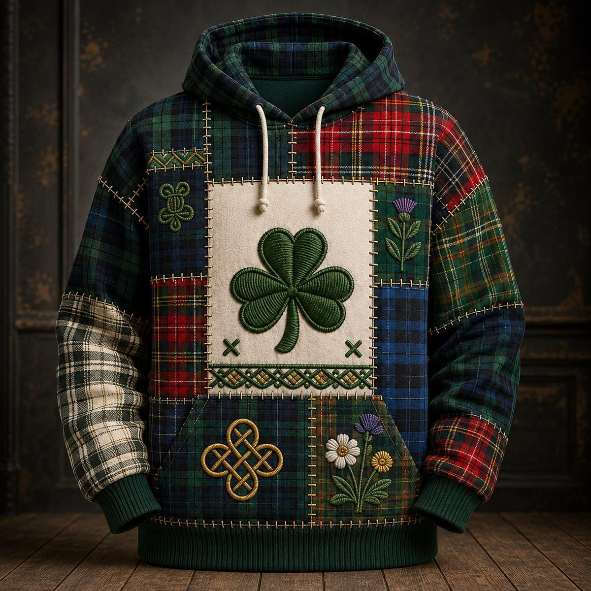 Viking Hoodie - Irish Viking Zip Hoodie, Ireland Flag Norse Ship Jacket, Celtic Unisex Heritage Gift