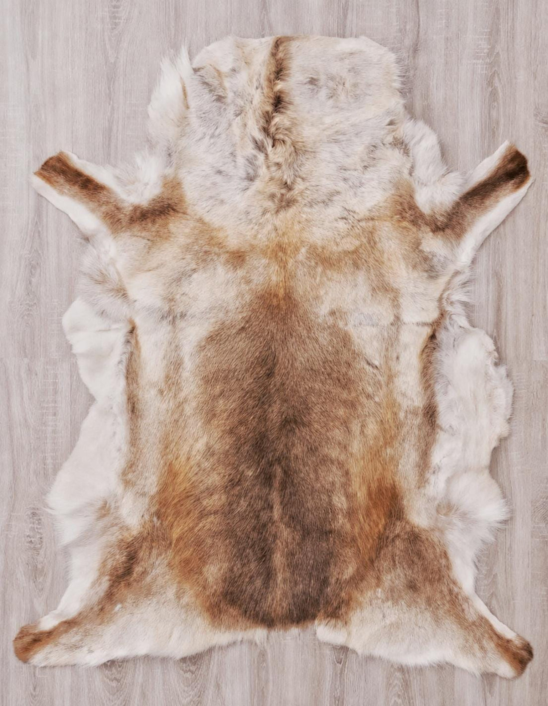 Viking Blanket - Dark Brown or Light Reindeer Hide, Soft Finnish Throw, Viking Decor, Less Shedding