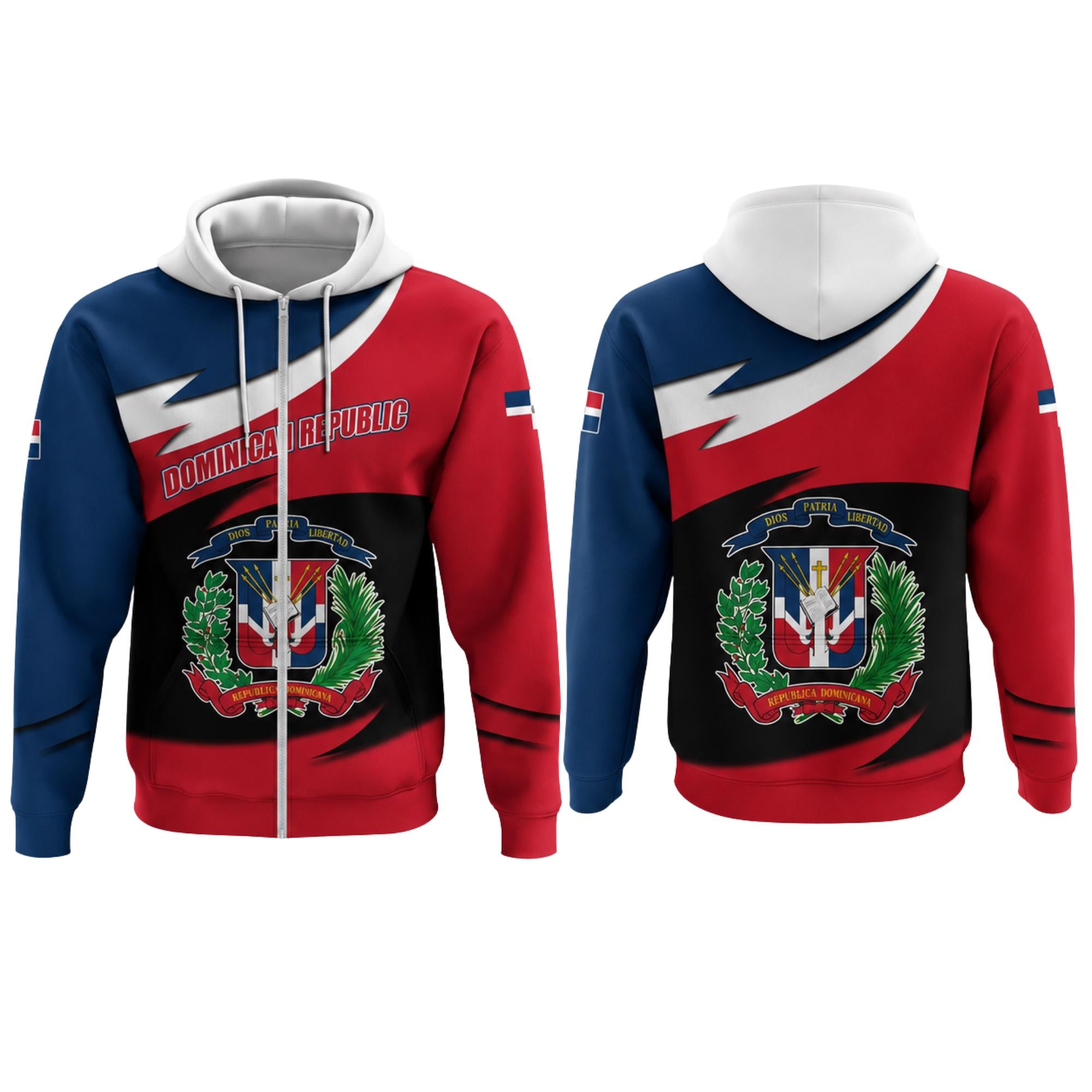 Viking Hoodie - Irish Viking Zip Hoodie, Ireland Flag Norse Ship Jacket, Celtic Unisex Heritage Gift