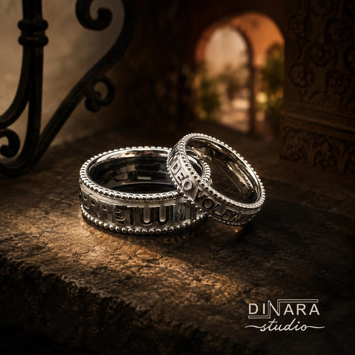 Viking Odin Ring - Sleipnir Viking Wedding Band Odin’s Eight Legged Horse Norse Rune Ring Oxidized
