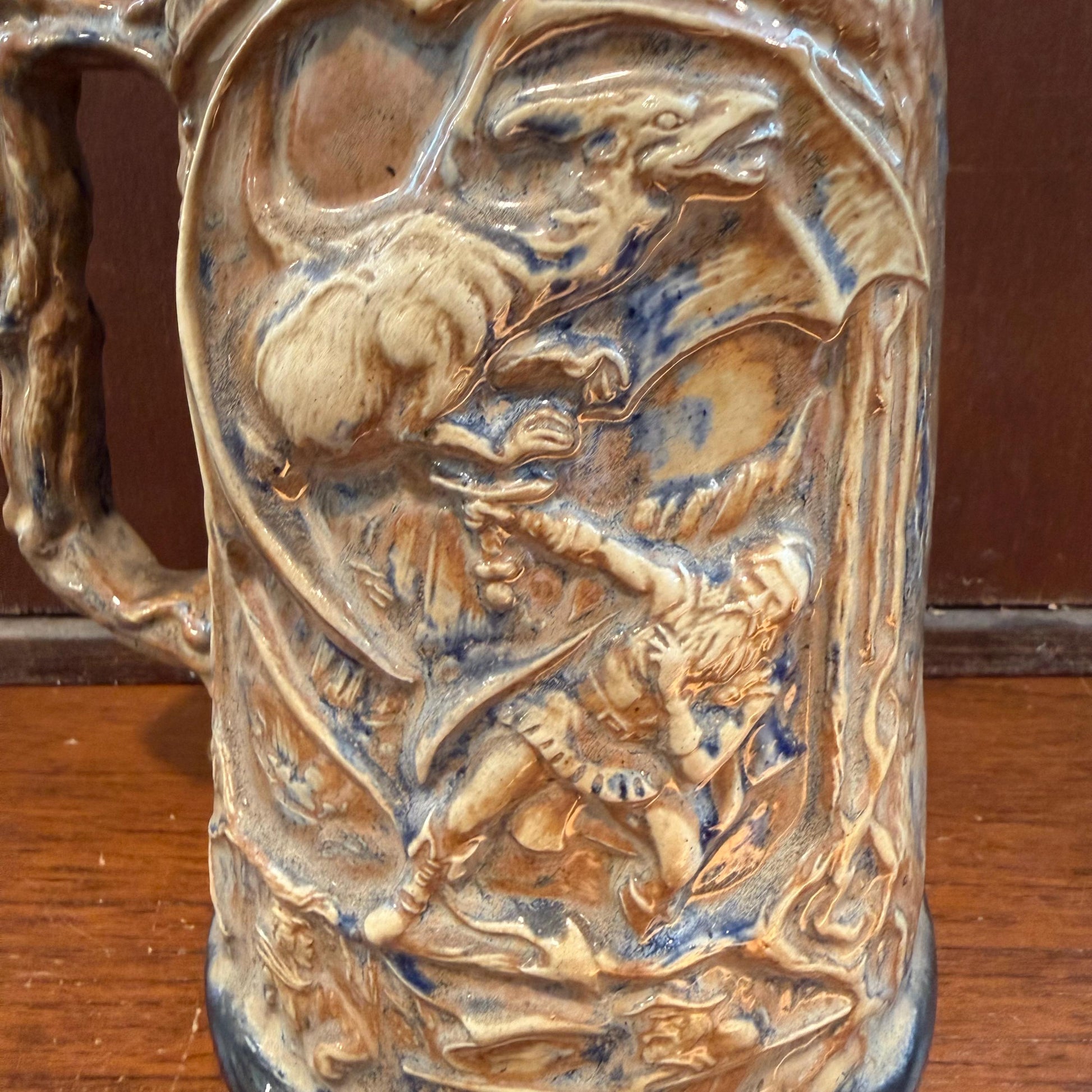 Viking Mug - Vintage Medieval Fantasy Ceramic Beer Stein Wizard Lid Viking Warrior Christmas Gift