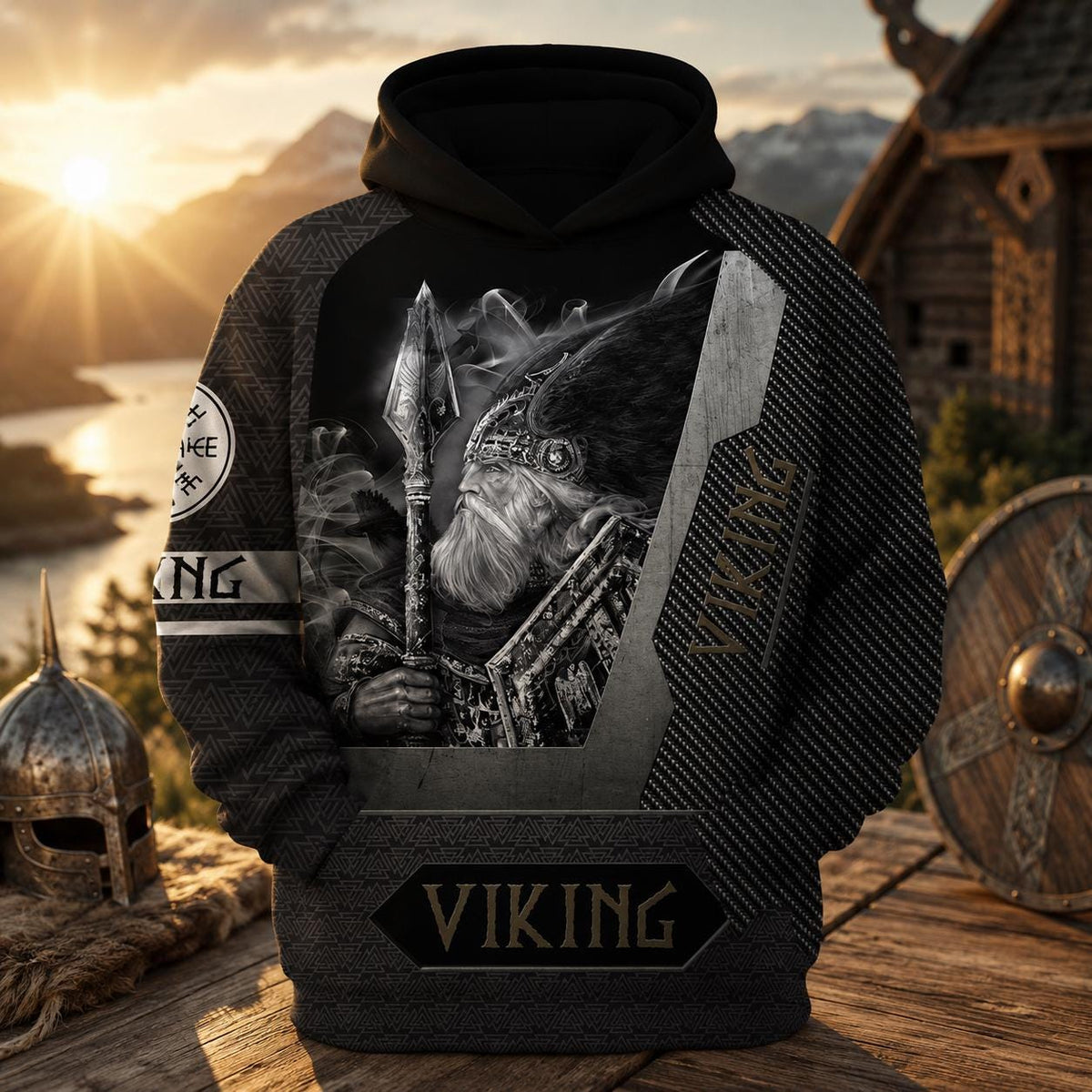 Viking Wolf T-Shirt - Fenrir Unbound Viking Shirt, Norse Wolf T-Shirt, Nordic Mythology Tee