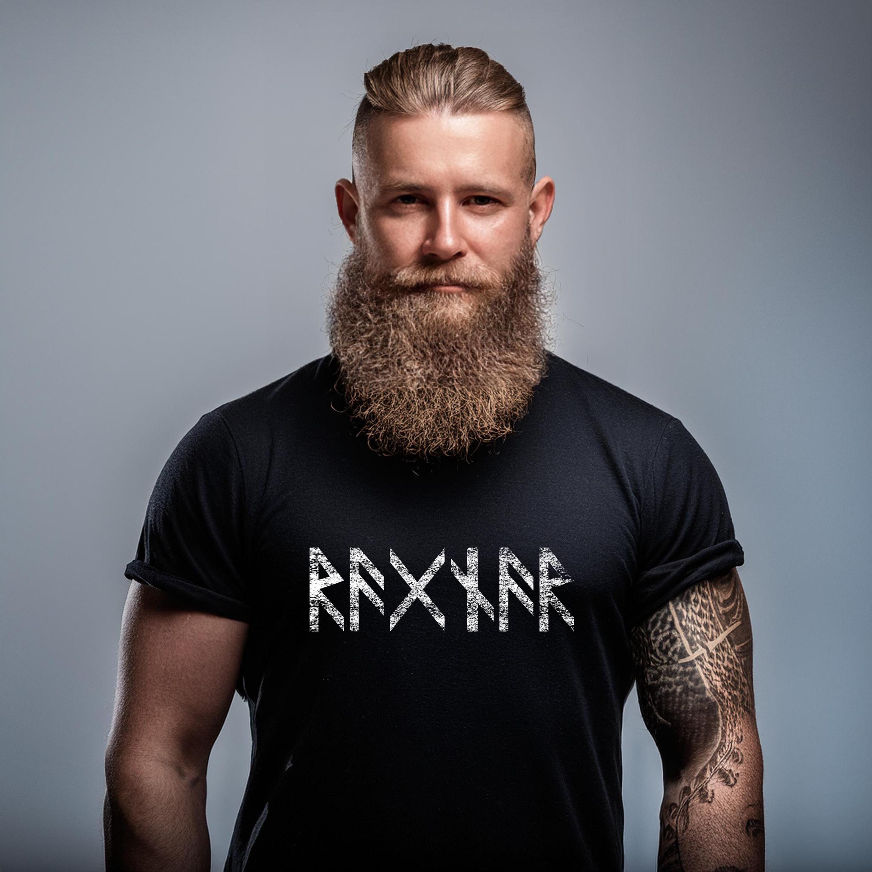Viking Rug - Viking Axe Runner Rug, Nordic Warrior Black Gold Decor, Norse Myth Battle Axe Carpet