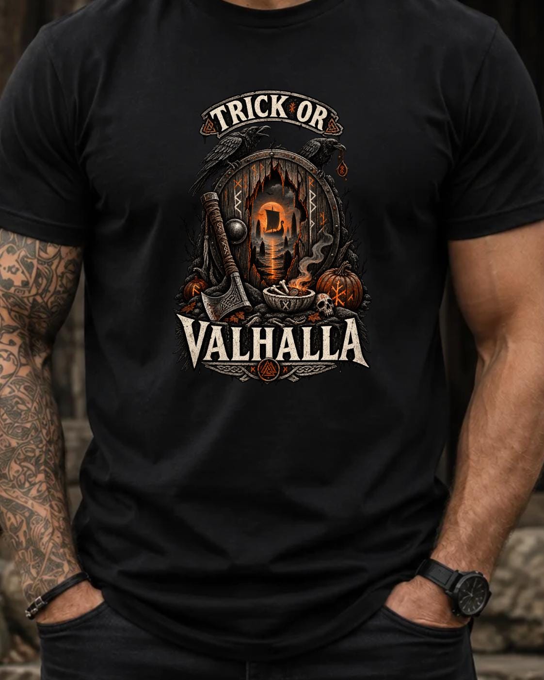 Viking Thor's Hammer T-Shirt - Mjolnir Thor Hammer Viking Shirt, Norse Mythology T-Shirt, Nordic