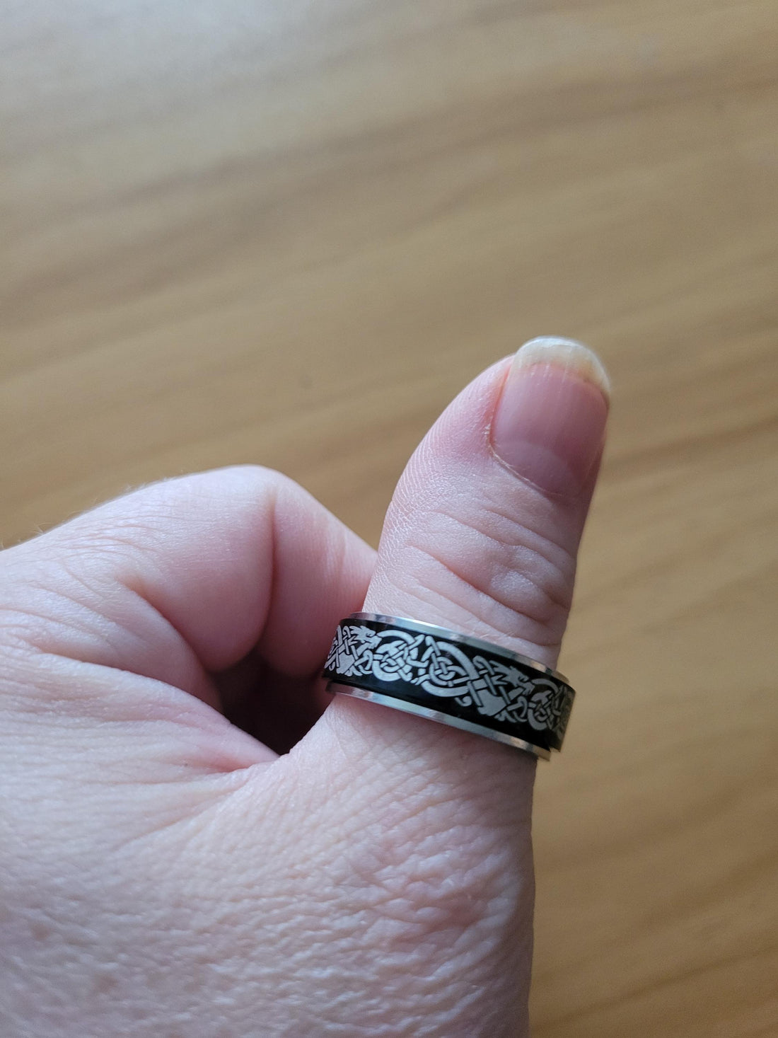 Viking Ring - Norse Viking stainless steel spinner rings /wedding /anniversary