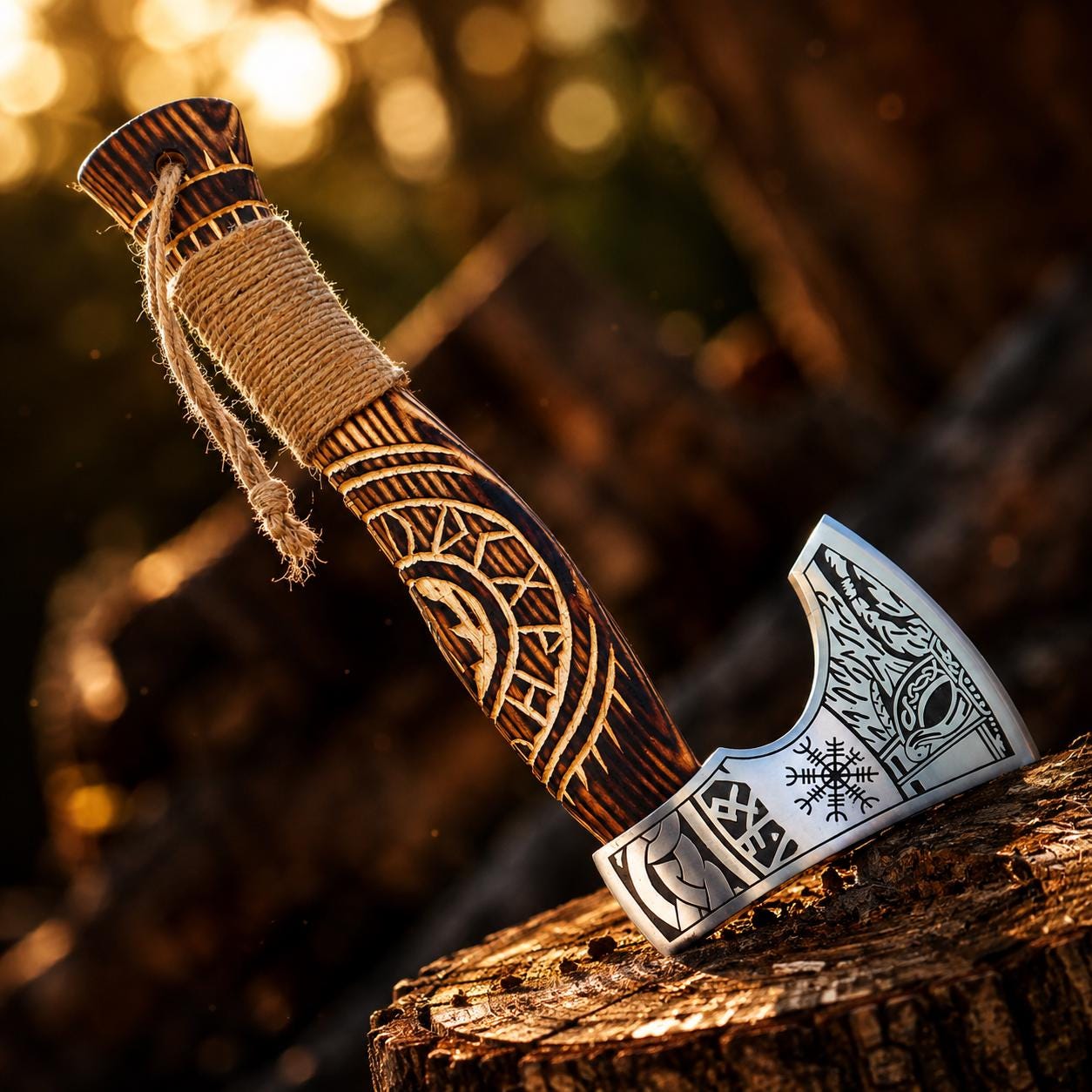 Viking Odin Mug - Custom Nordic Viking Mug with Raven & Dragon, Odin Tankard, Handmade Scandinavian